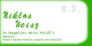 miklos weisz business card